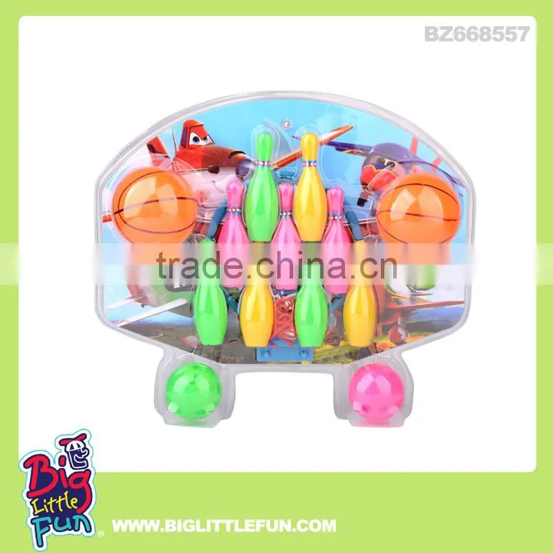 Sport toy basketball hoop and bowling set toy