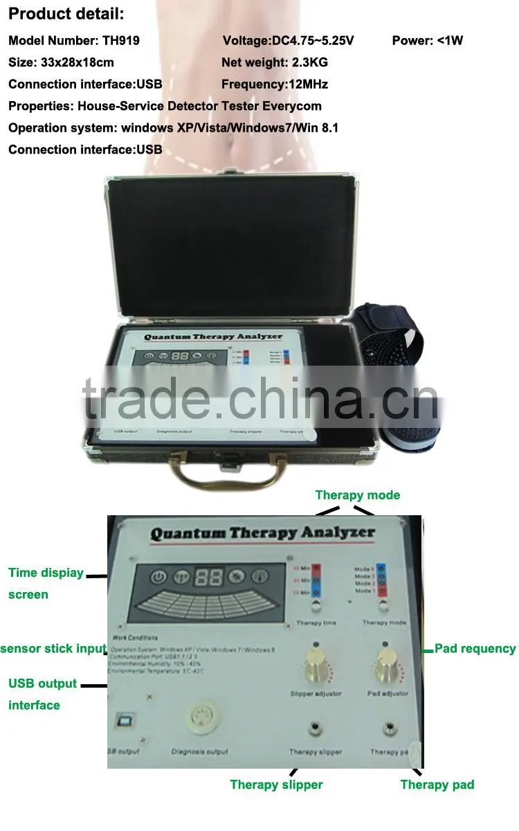 2017 Latest Quantum health care energy detector (protable)/ professional meridian detector
