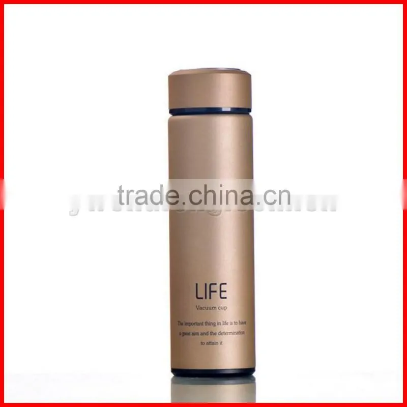 LOGO customized 350/500ml double layers stainless steel straight vacuum cup Advertising Gift bottle water flask
