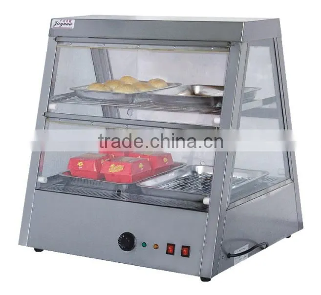 stainless steel glass electric food warmer display