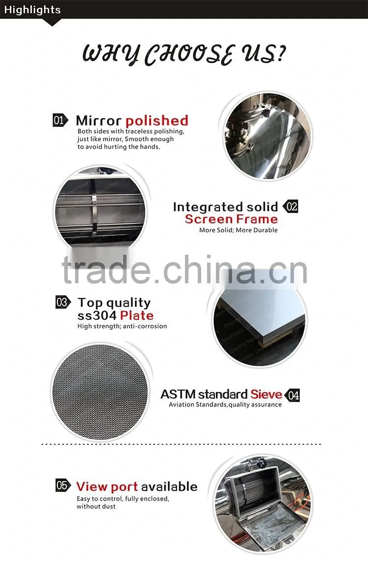 Air flow sieve for resin powder