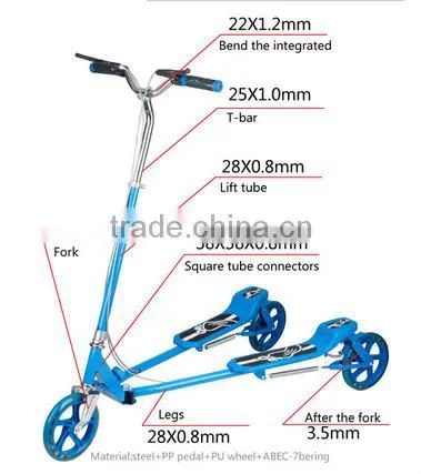 3 wheels swing scooter for adult kids patinete de adolescentes