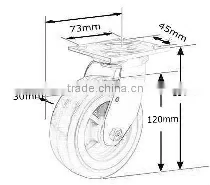 industrial caster top plate swivel