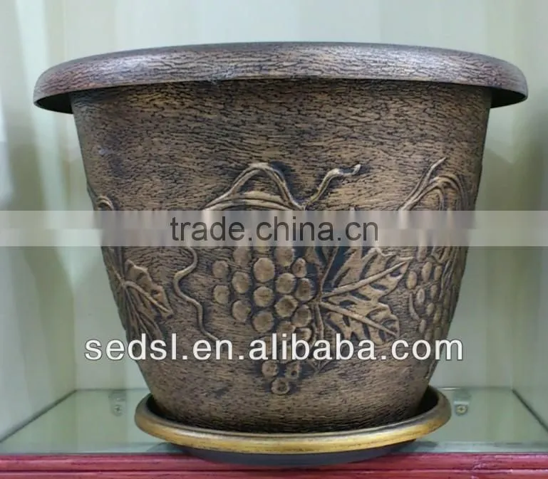 French Luxury Gilt Bronze Mounted plastic Vase, Bronze & Plastic Vase