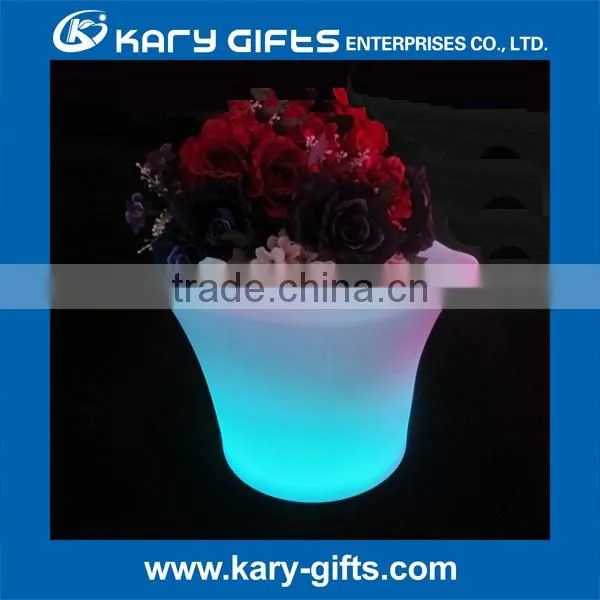 Cooler ice container Champagne Plastic LED illuminated Ice Bucket
