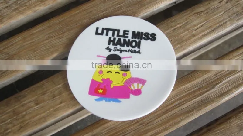 Custom Logo Debossed Promotional PVC Coaster