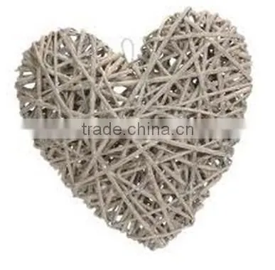 Christmas Red wicker heart For home decorations