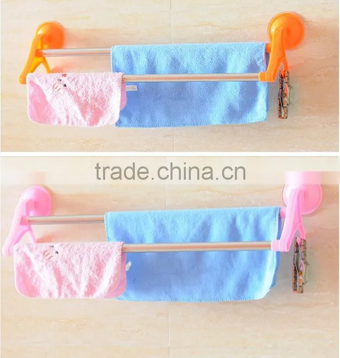 Strong chuck double poled for the bathroom white towel rack
