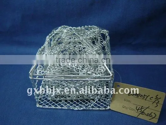 Rectangle/Square/Egg shaped silver wire gift box