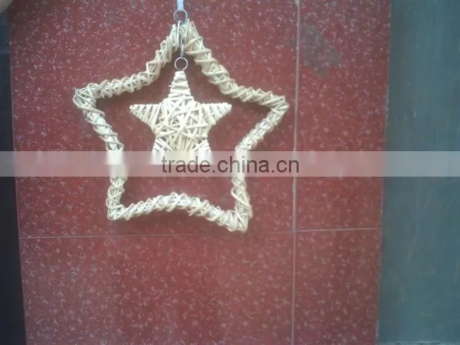 2016 new sample Handmade Large White Woven Wicker stars