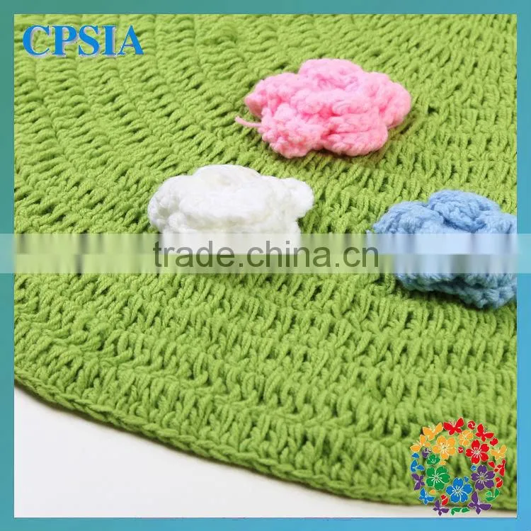 Beautiful Crochet wool knit hats beanie with infant diaper covers