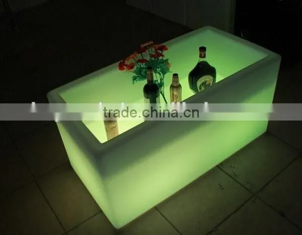 Color Changing Garden decoration plastic illuminated led operating ice bucket