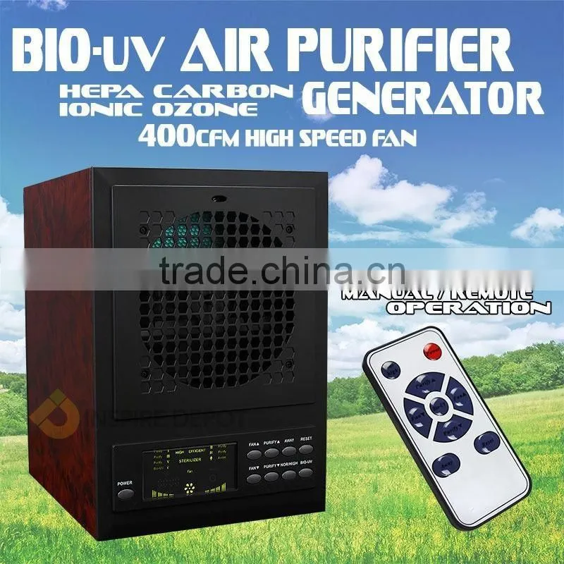 Air Purifier UV-C Remote Ozone Generator Ionizer Ozonator HEPA Smoke Remover