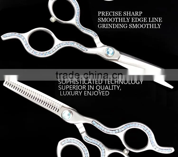QJ-HS104 Customized Japanese Steel Slim Blade Hair Scissors Set For Professional Hair Cutting Scissors
