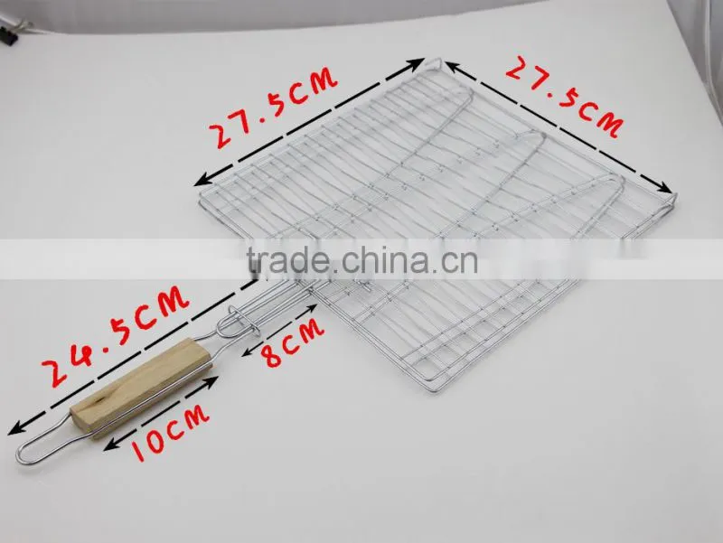 Outdoor Barbecue Wooden Handle Grill Net