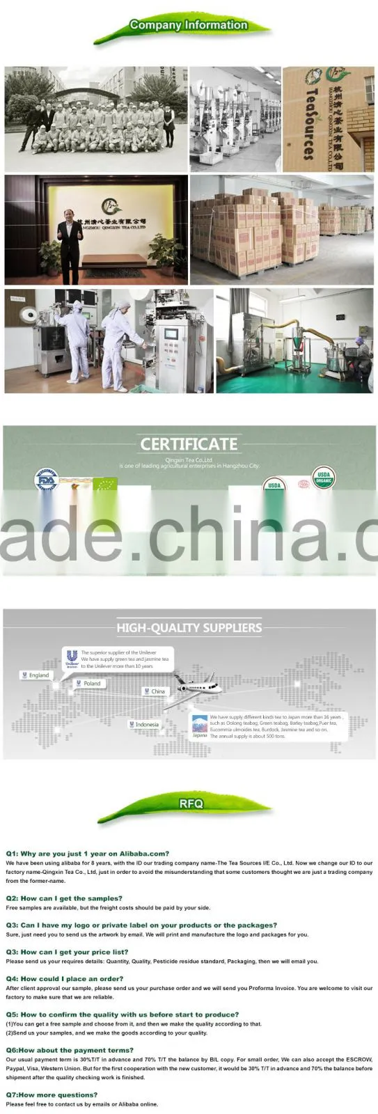 USA Standard Health Beauty Drink Flower Blend Herbal Fruit Tea