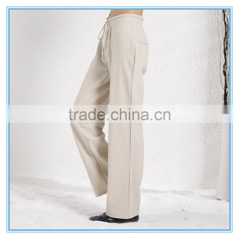 Linen fabric casual women 's fashion pants