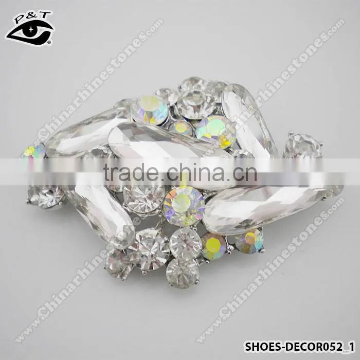 Fancy Design Shiny Diamond Crystal Shoe Clip For Lady's Shoes