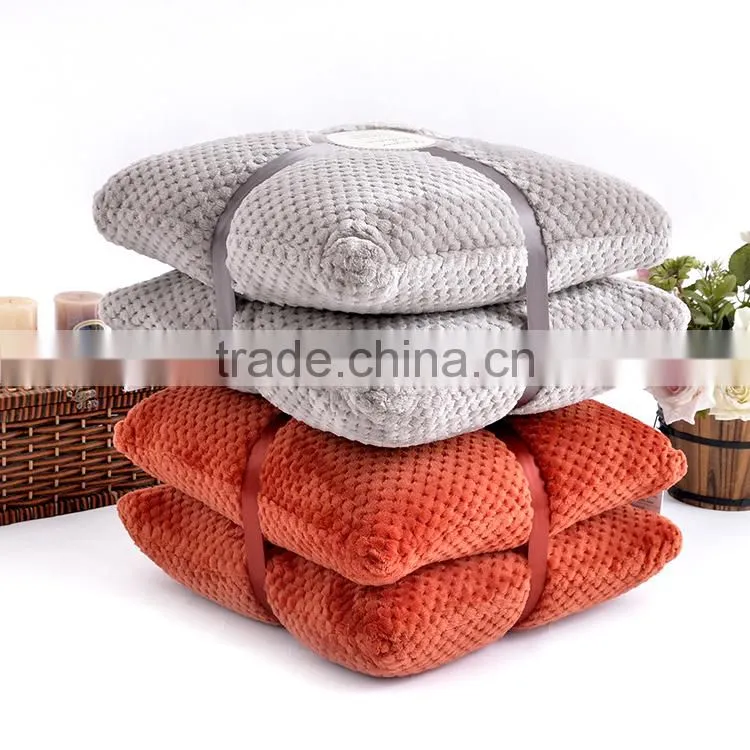 2pcs flannel fleece square decorative plush wholesale floor cushion