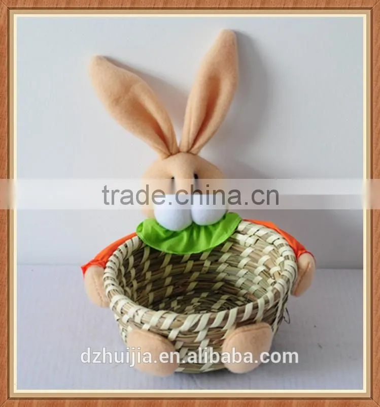 Small grass handmade Easter rabbit gift baskets
