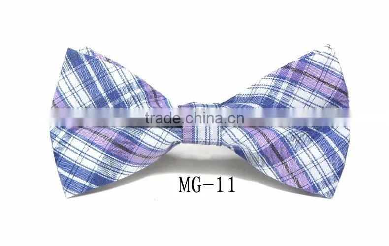 Cotton Checkered Children Kid Boy Toddler Baby Child Pre Tied Neck Bow Tie