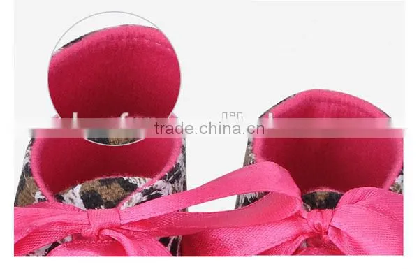 new design leopard sequins print baby girl shoes