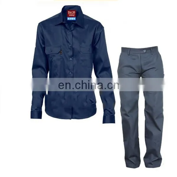 Womens safety track suits workwear safety reflective shirts and pants design for work clothes