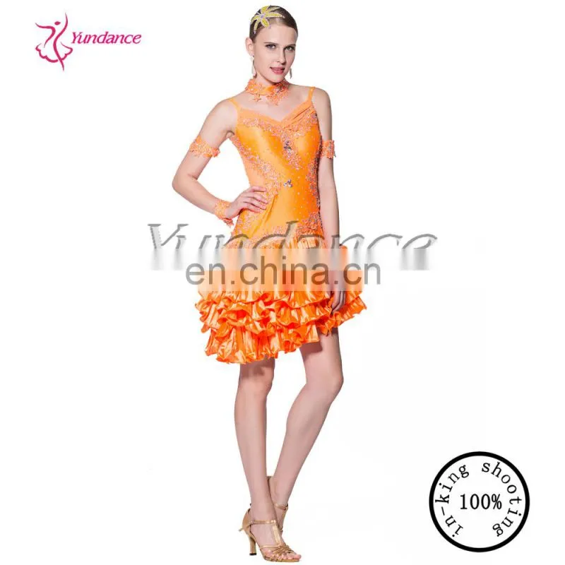 L-1181 Ruffle dresses ballroom latin