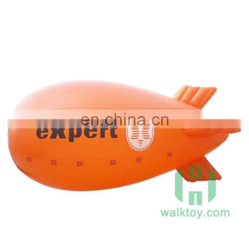 Orange Airship Shaped Cheap Inflatable Helium Balloon Advertising Airplane Balloon with Logo