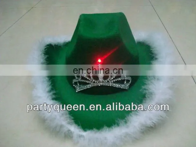 LED Christmas pink cowboy hat P-H104