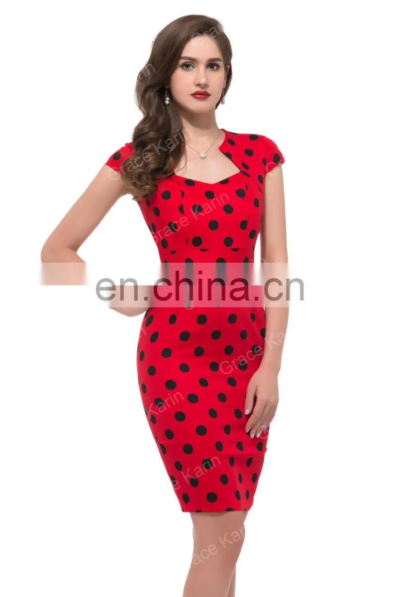 Grace Karin Retro Style Swing 50s Housewife Retro Pinup Dress CL007597-3