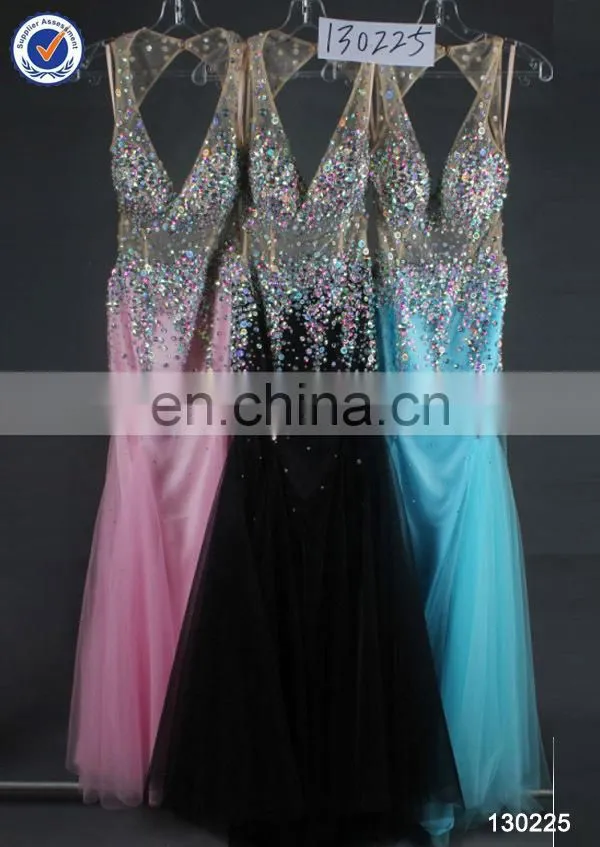 2014 latest sequin mermaid stunning evening dresses for formal occasion