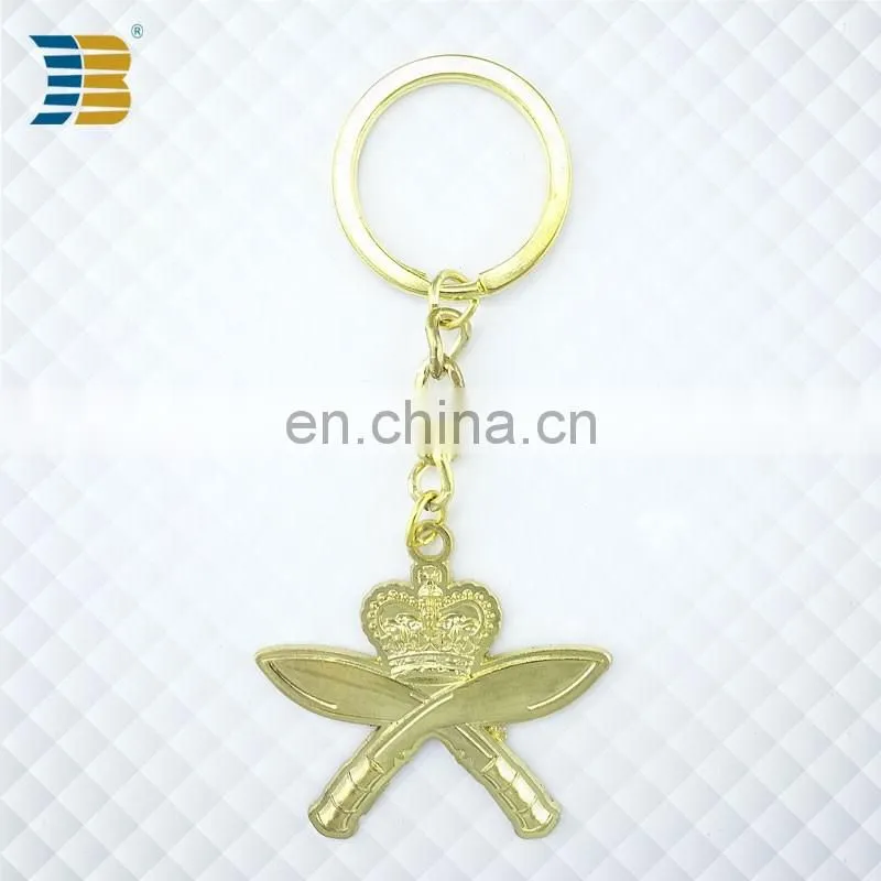 tennis rackets shape custom metal gold plating keychain