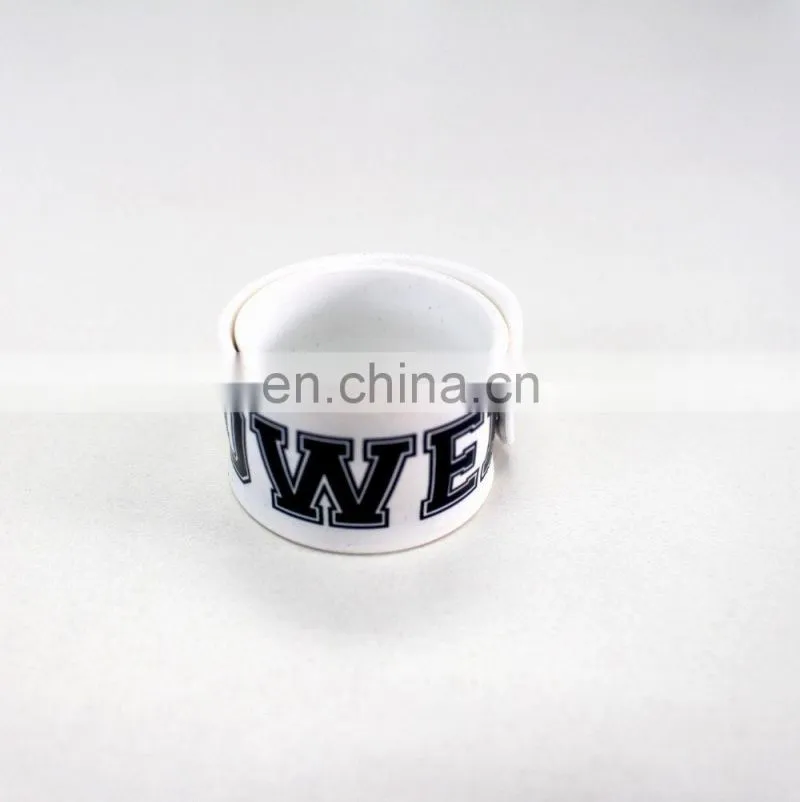 Custom silicon slap bracelet