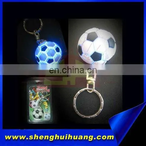football LED light keychain/Glow up small keychain/practical LED keychain