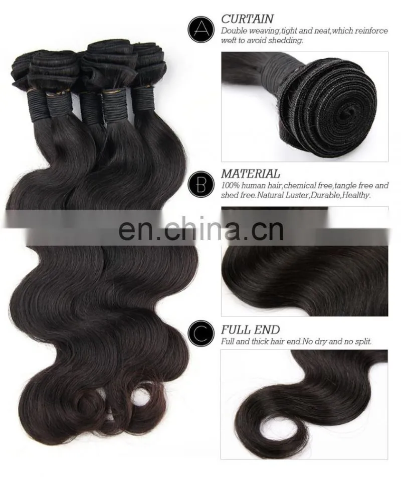 100% mink malaysian raw hair unprocessed virgin malaysian hair body twist weave