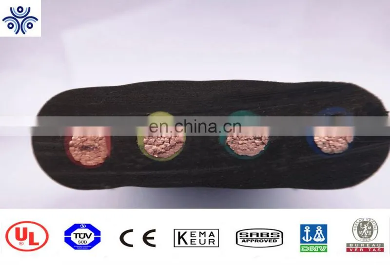 300/500v rubber insulated and sheathed Elevator Used Flexible Flat Cable