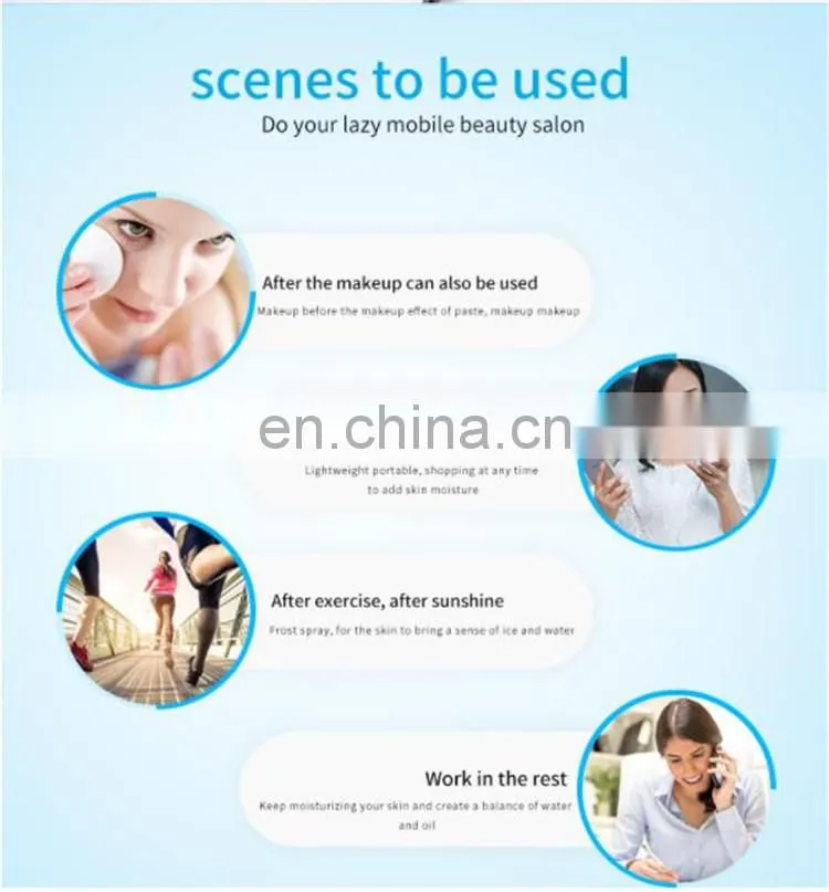 High Quality 5 in 1 Rechargeable Fashionable Handy Mist Sprayer Moisturizer Nano Ionic Facial Steamer