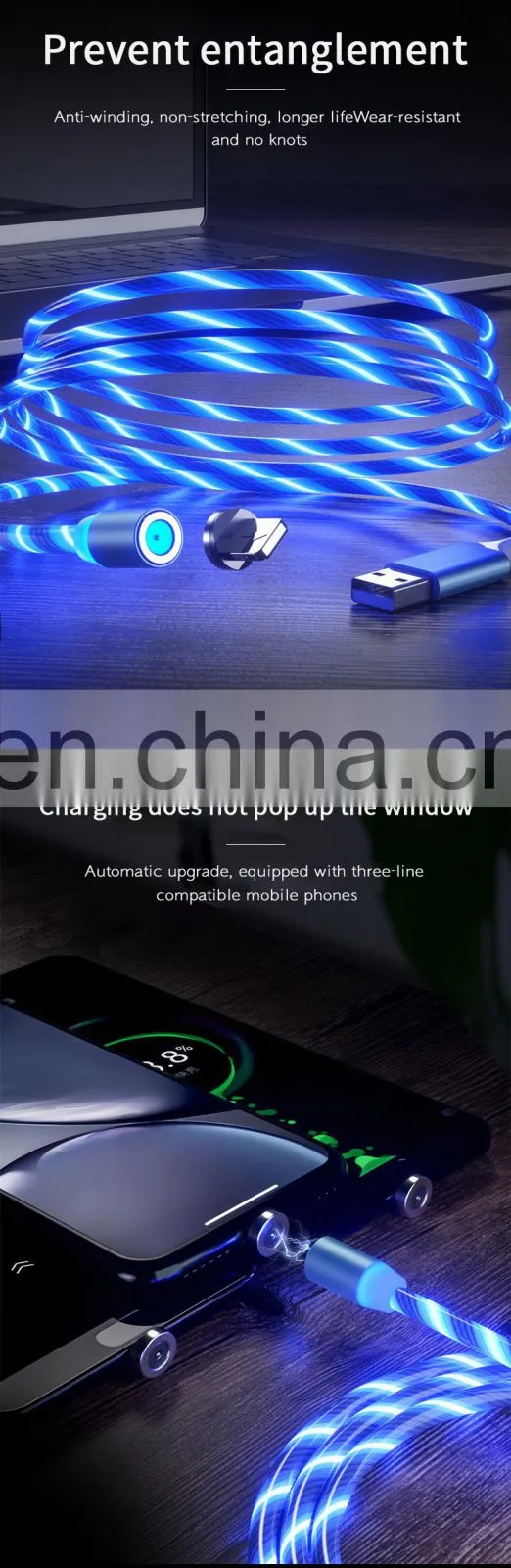 Golden SKY Colorful data line Newest 2020 shenzhen Fast Charging Line Nylon 1m Mobile Phone magnetic suction shenzhen data line