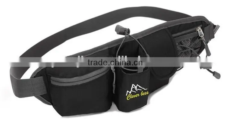 Outdoor Sports Fanny Waist Pack Unisex, Adjustable Strap Travel Sport Running Waist Bag with Water Bottle Storage Mesh Pocket