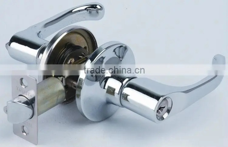 6422AB-BK:TRUST ANSI Grade 3 Tubular Privacy Lever Lock
