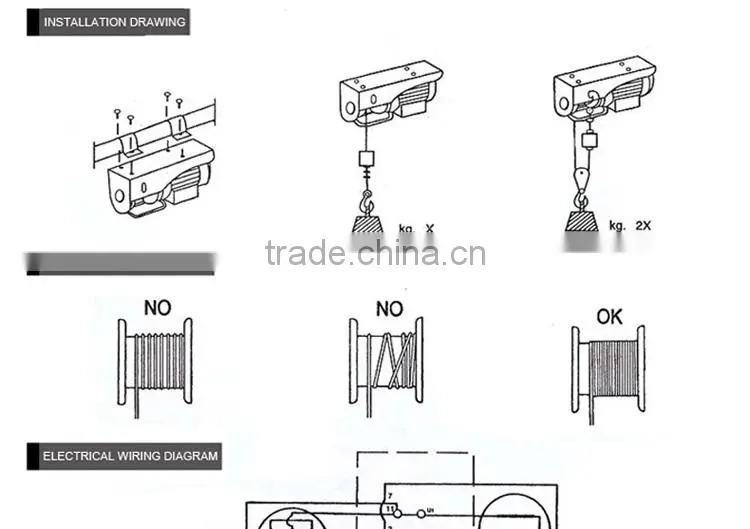 China remote control winch remote control crane mini electric lift