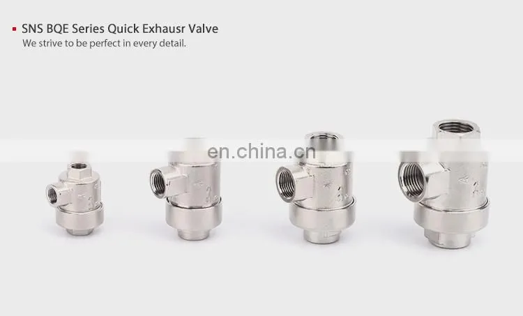 SNS BQE Series professional pneumatic air quick release valve air exhausting valve