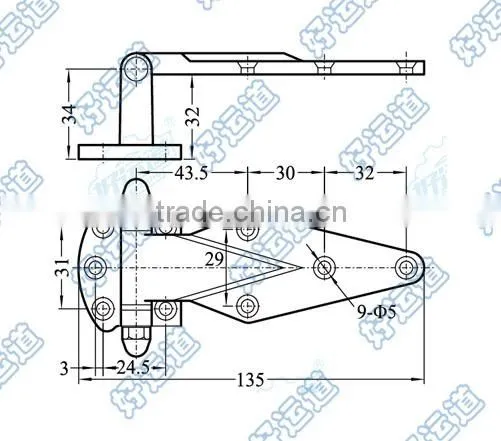 09101 Hinge for Refrigerated Van or cold storage fridge Door Hinge