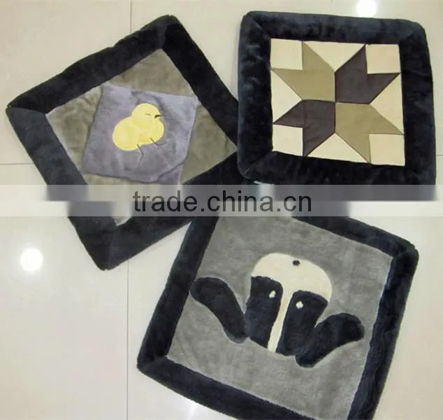 printed fleece seat cushion
