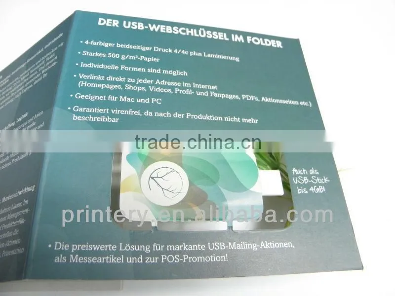 Newest custom brochure paper usb web keys for china factory supply// made in China