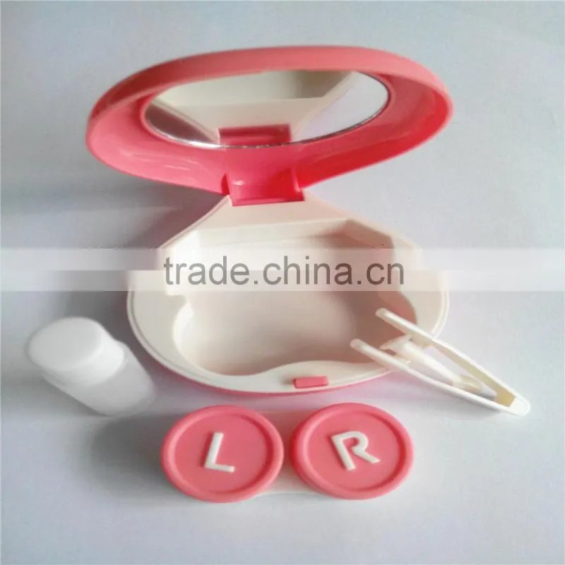 colorful snow frog custom contact lens case