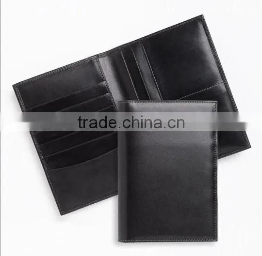 Spacious structure multiple card slots passpord case stitching leather passport case slip leather passport holder