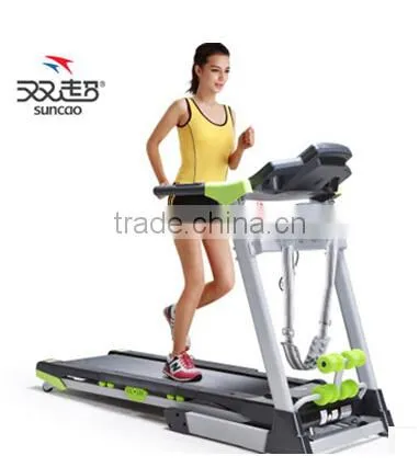 Electric treadmill with electric massage machine and sit up bench