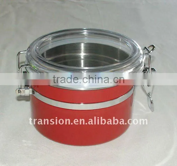 Stainless steel canister set colorful